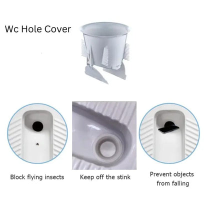 ( Pack Of 2 Pcs ) Wc Hole Cover Squat Toilet Odor Regular price